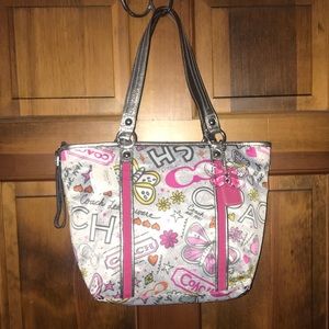 Coach Bandana Graffiti Butterfly F15712 Tote